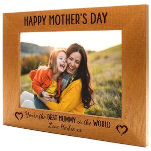 Personalised Happy Mothers Day Photo Frame, Mum, Mummy, Mother's Day- Portrait or landscape - 6 colours available and 12 sizes (EF56)