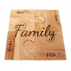 Personalised Family Jigsaw Coaster Set, Engraved Wooden Coaster, Gift For family, New Home Gift, Set Of 4