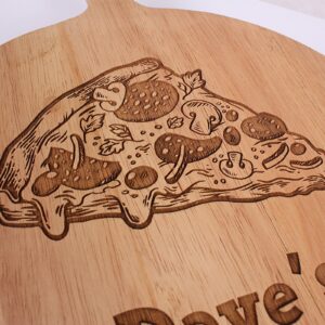Personalised 12inch Pizza board 30cm, Pizzeria Est. 2022, Custom Pizza Board, Pizza Peel. Ideal gift for any occasion. New Design