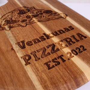 Personalised Pizza Peel 'Name' Pizzeria Est. 2022, Pizza Paddle, Pizzeria Design, Pizza Board, Birthday, Fathers Day, Wedding, Housewarming