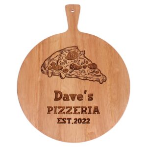 Personalised 12inch Pizza board 30cm, Pizzeria Est. 2022, Custom Pizza Board, Pizza Peel. Ideal gift for any occasion. New Design