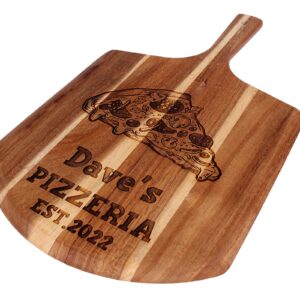 Personalised Pizza Peel 'Name' Pizzeria Est. 2022, Pizza Paddle, Pizzeria Design, Pizza Board, Birthday, Fathers Day, Wedding, Housewarming