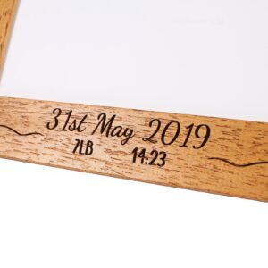 Personalised New Baby Photo Frame - baby frame - New Baby - Birth day info - 6 colours available - 12sizes - real wood (EF10)