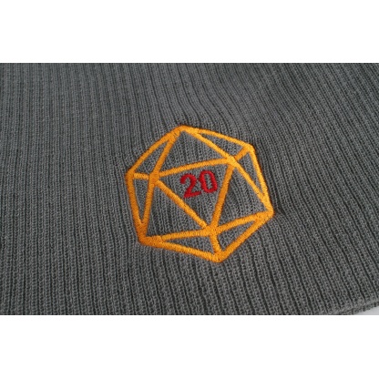 dungeons and dragons d20 embroidered beanie, critical hit, d20, D&D Class Symbols, Slouch Beanie