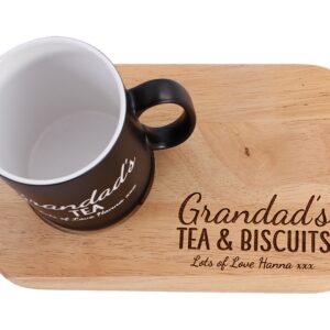 Personalised Tea and Biscuit board, Christmas Gift, Birthday gift, personalised serving board, matching 11oz ceramic mug available