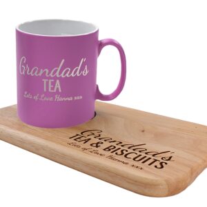 Personalised Tea and Biscuit board, Christmas Gift, Birthday gift, personalised serving board, matching 11oz ceramic mug available