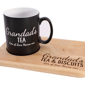 Personalised Tea and Biscuit board, Christmas Gift, Birthday gift, personalised serving board, matching 11oz ceramic mug available