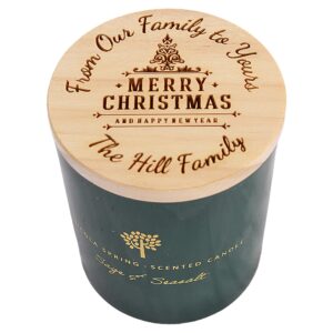 Personalised Candle Gift, Christmas Message, Candle Gift, Personalised Scented Soy Candle - 4 scents Available- 130g - 21hr burn time