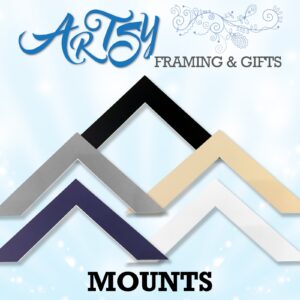 Made To Measure Mounts, 1.4mm card, fits any size artwork, CMC cut, (Please Read - The Perimeter is ALL 4 sides added together)
