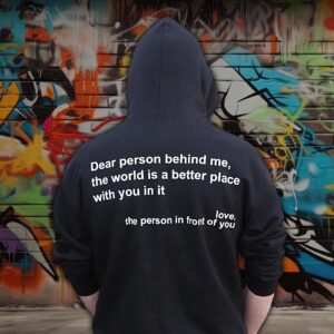 Dear Person Behind Me Hoodie, Self-Care, Mental Health Awareness, Comfort Clothing, Wellness, Empowerment, Body Positivity