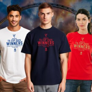 Crystal Palace FA Cup Winners Tee with Score and date, 2024/25 FA Cup Winners