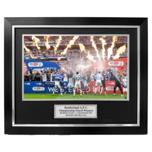 Sunderland AFC Championship Playoff Winners Trophy Lift Framed photo - 20x16" framed photo
