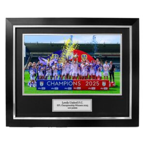 Leeds Utd Champions Celebration frame, EFL Championship Champions, 100 points Club