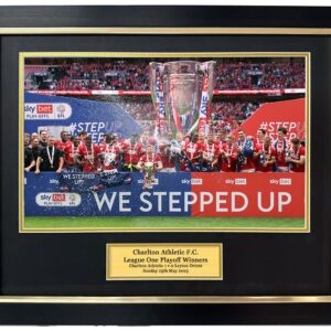 Charlton Athletic League One Playoff Winners Trophy Lift Framed photo - 20x16" framed photo