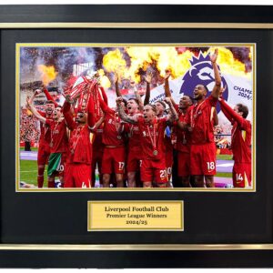 Liverpool FC Premier league Winners Trophy Lift Framed photo - 20x16" framed photo