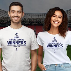 Tottenham Hotspur Europa League Winners T Shirt 2024/25, Europa League Winners Tee