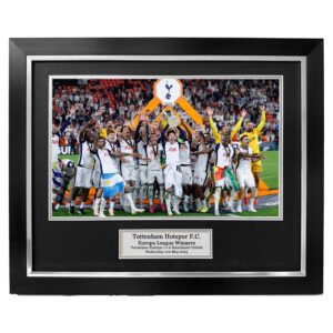Tottenham Hotspurs Euorpa League Winners Trophy Lift Framed photo - 20x16" framed photo