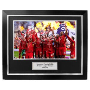 Liverpool FC Premier league Winners Trophy Lift Framed photo - 20x16" framed photo