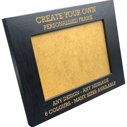 Personalised Photo Frame - Create Your own personalisation - 6 colours available and 12 sizes (EF2)