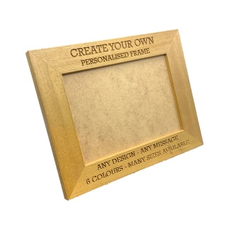 Personalised Photo Frame - Create Your own personalisation - 6 colours available and 12 sizes (EF2)