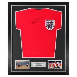 DIY football shirt frame, complete with 2 photo apertures and a metal textbox