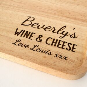 Personalised wine and nibbles board, cheese and wine board, Christmas snack board, wine and glass holder, charcuterie and cheese board