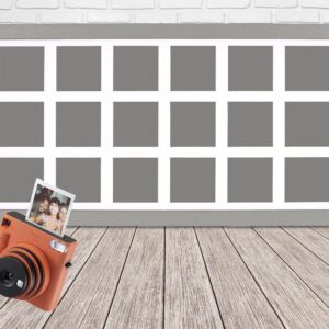 Instax Square Multi Aperture Wooden Photo Frame. Holds Eighteen instax sized Photos. 25x50cm. Portrait or Landscape.