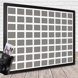 Instax Mini Multi Aperture Wooden Photo Frame. Holds Seventy Two instax sized Photos. 50x70cm. Portrait or Landscape.