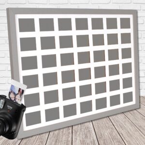 Instax Mini Multi Aperture Wooden Photo Frame. Holds 42 instax sized Photos. 55x36cm. portrait or landscape