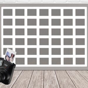 Instax Mini Multi Aperture Wooden Photo Frame. Holds 42 instax sized Photos. 55x36cm. portrait or landscape