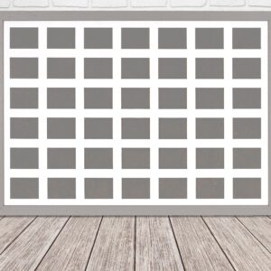 Instax Mini Multi Aperture Wooden Photo Frame. Holds 42 instax sized Photos. 55x36cm. portrait or landscape