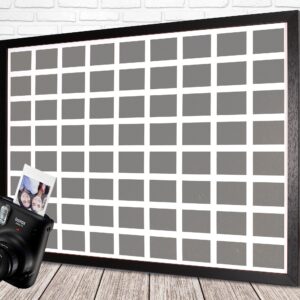 Instax Mini Multi Aperture Wooden Photo Frame. Holds Seventy Two instax sized Photos. 50x70cm. Portrait or Landscape.
