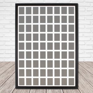 Instax Mini Multi Aperture Wooden Photo Frame. Holds Seventy Two instax sized Photos. 50x70cm. Portrait or Landscape.