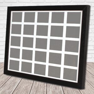 Instax Mini Multi Aperture Wooden Photo Frame. Holds 25 instax sized Photos. 40x30cm. IX3