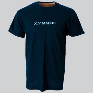 Roman Numerals Embroidered Matching T-shirt, Personalised Date and Initial T-shirt, Custom Initials With Heart on Sleeve, Valentines Gift
