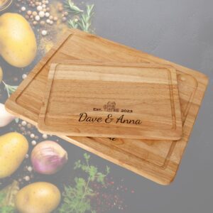 Personalised New Home Engraved Wooden Chopping Board, Cheese Board, Serving Board, Cutting Novelty Gift, Birthday, Housewarming, Wedding