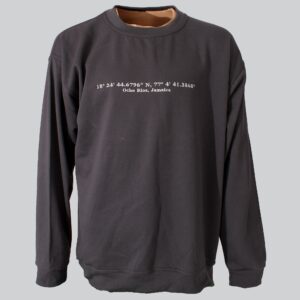 Personalised Custom Coordinates Embroidered Sweatshirt, Custom Location, Unisex, Valentines Day Gift, Husband, Wife, Date