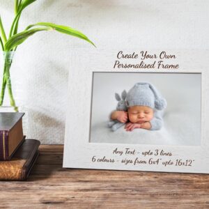 Personalised Photo Frame - Create Your own personalisation - 6 colours available and 12 sizes (EF2)