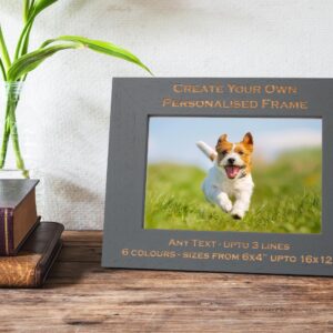 Personalised Photo Frame - Create Your own personalisation - 6 colours available and 12 sizes (EF2)