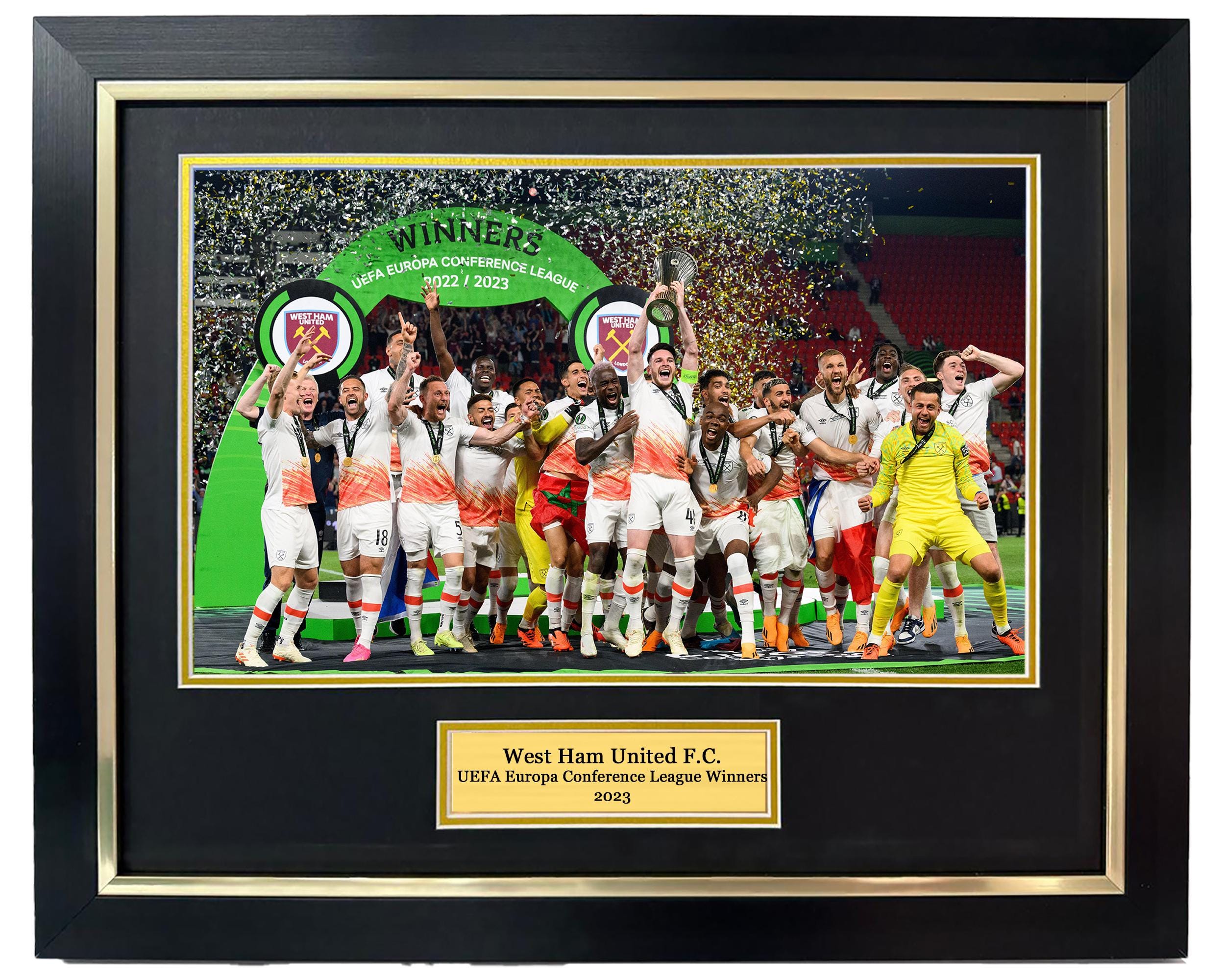 West Ham United UEFA Europa Conference League winners Framed photo - 20x16" framed photo