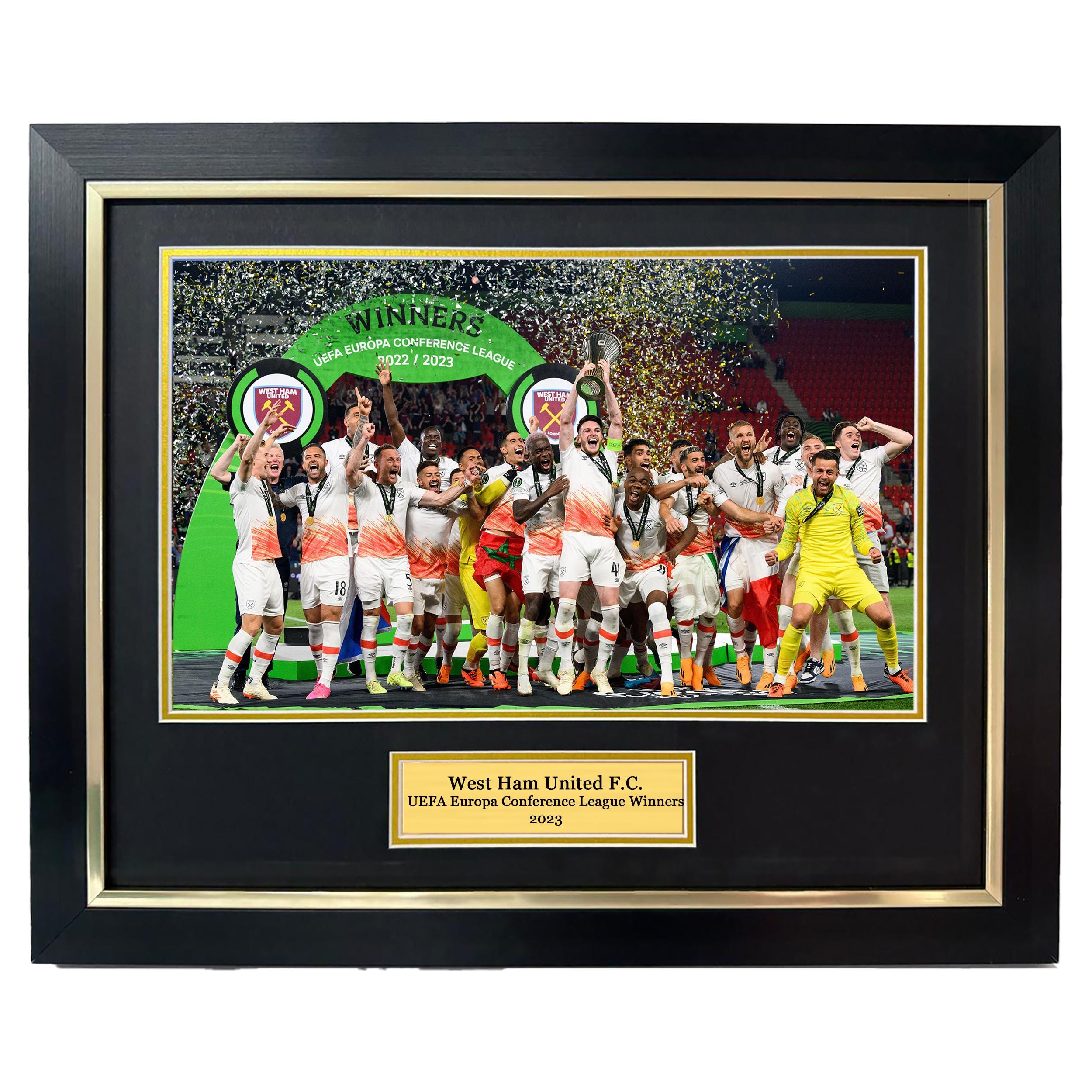 West Ham United UEFA Europa Conference League winners Framed photo - 20x16" framed photo