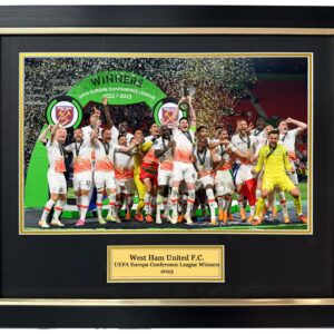 West Ham United UEFA Europa Conference League winners Framed photo - 20x16" framed photo