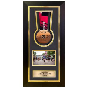 Medal display Frame. 3 Apertures. Made to order. Perfect for Runners, Swimmers, Cyclists, Athletes. Marathon Medal Frames