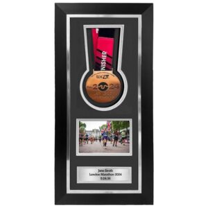 Medal display Frame. 3 Apertures. Made to order. Perfect for Runners, Swimmers, Cyclists, Athletes. Marathon Medal Frames