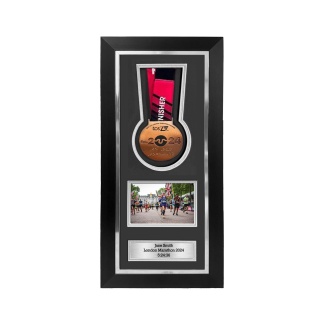 Medal display Frame. 3 Apertures. Made to order. Perfect for Runners, Swimmers, Cyclists, Athletes. Marathon Medal Frames