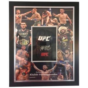 DIY Football boxing glove recessed glove frame with photographic background