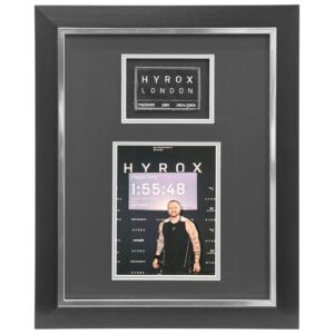 HYROX Patch Display Frame with 8x6 Photo – Fitness Race Memorabilia ATHX Frame