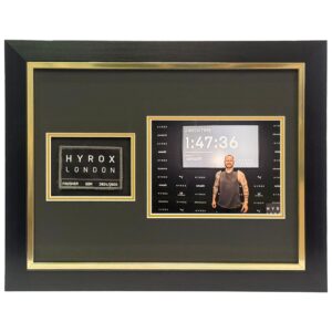 HYROX Patch Display Frame with 8x6 Photo – Fitness Race Memorabilia ATHX Frame