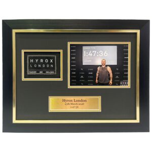 HYROX Patch Display Frame with 8x6 Photo – Fitness Race Memorabilia ATHX Frame