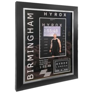 HYROX Patch Display Frame with personalised design – Fitness Race Memorabilia ATHX Frame